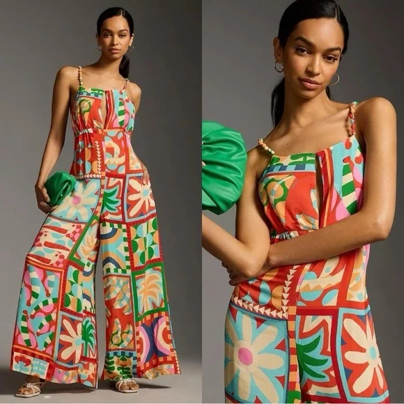 FARM Rio Cutout Halter Jumpsuit  Size M - Picture 4 of 8